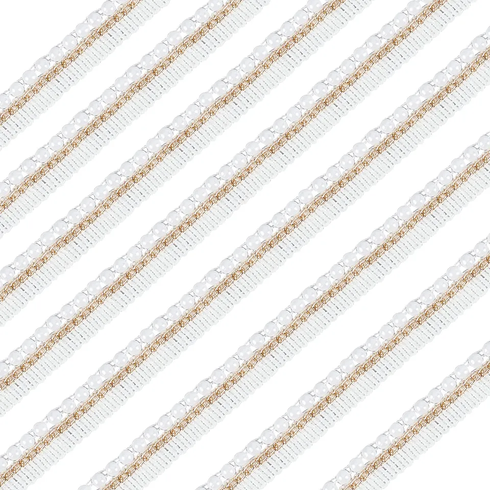 ahandmaker-galon-perl-blanc-4-5m-polyester-19mm-mariage image 1