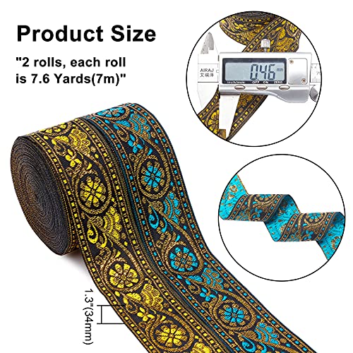 ahandmaker-ruban-jacquard-brod-vintage-34mm-2x7m image 7