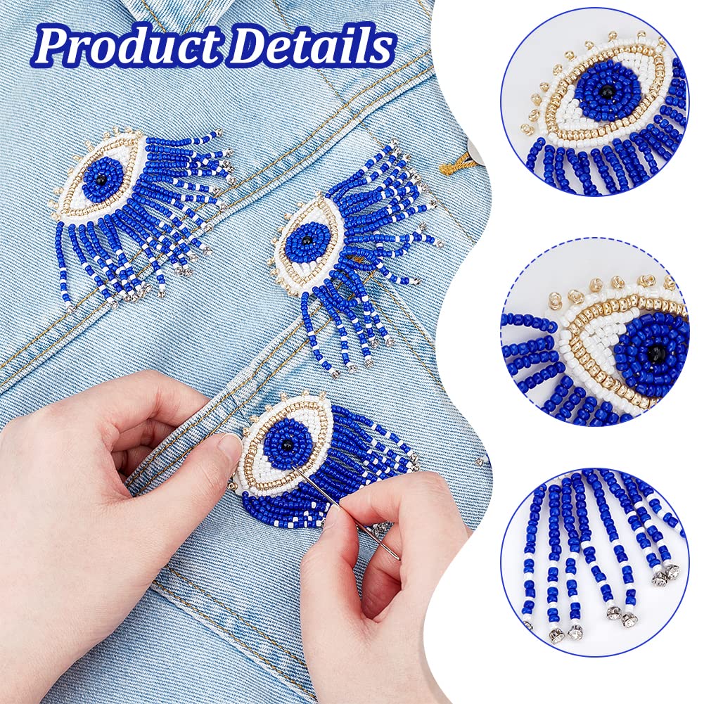 ahandmaker-applique-patch-mauvais-il-bleu-coudre-4-pi-ces image 3