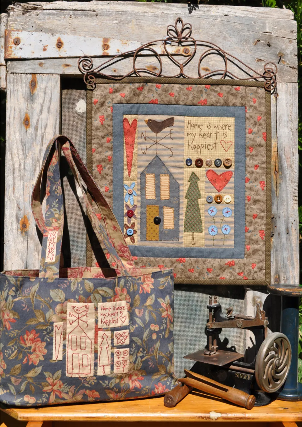 anni-downs-stitcheries-happy-home-patron-broderie-appliqu image 1
