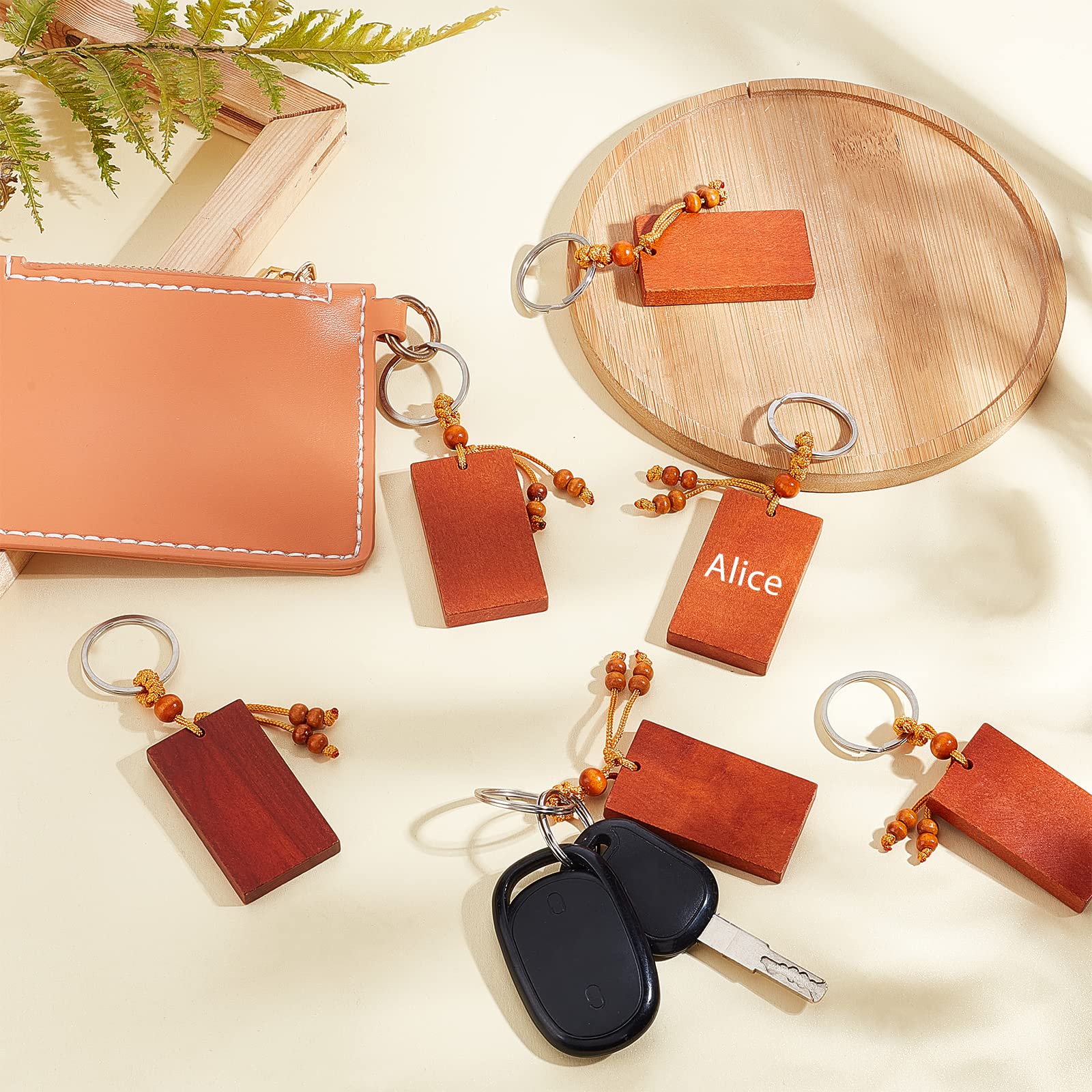 ahandmaker-keychain-16-porte-cl-s-bois-rectangle-graver image 5