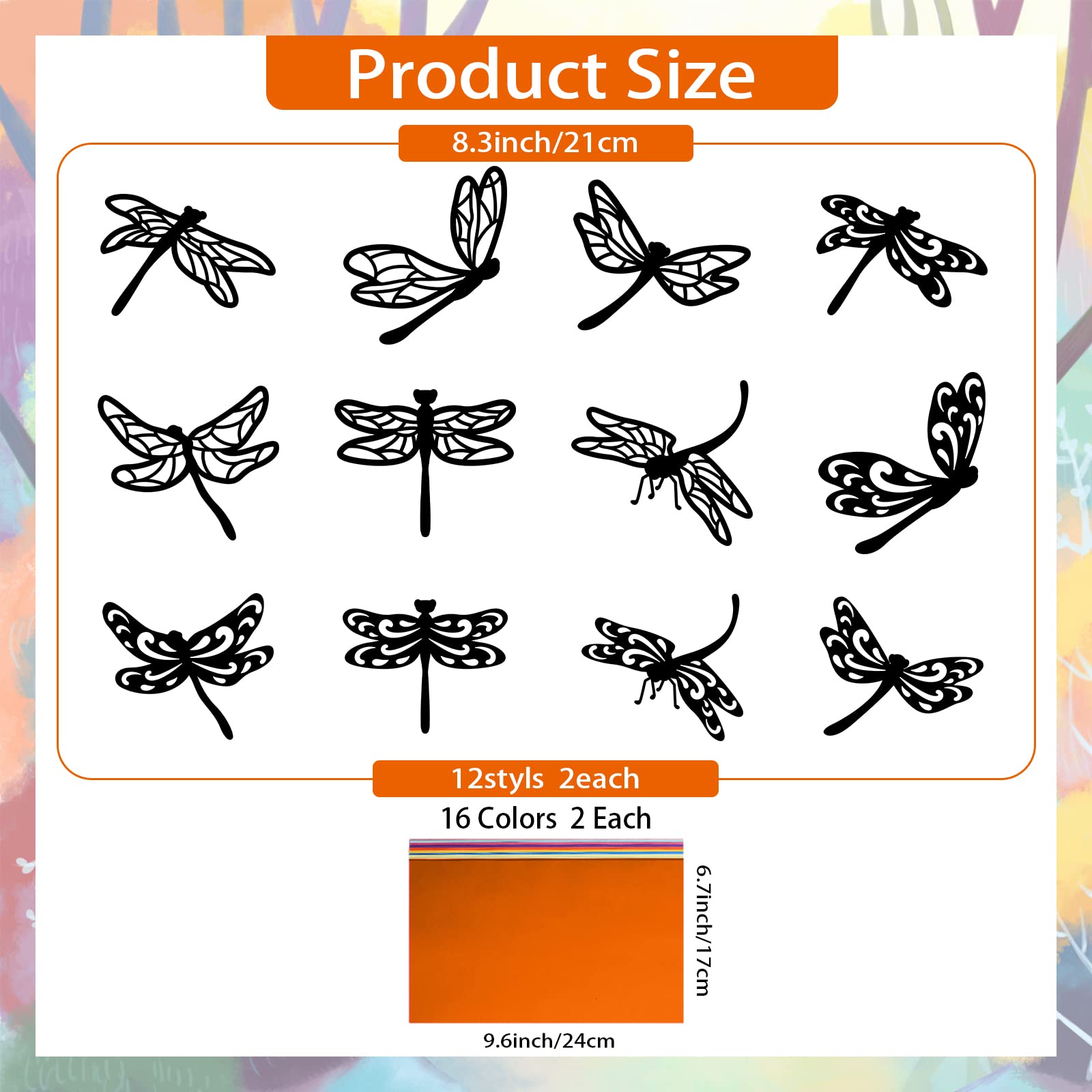 ahandmaker-kit-suncatcher-libellule-24-pi-ces-autocollants-vitrail image 2