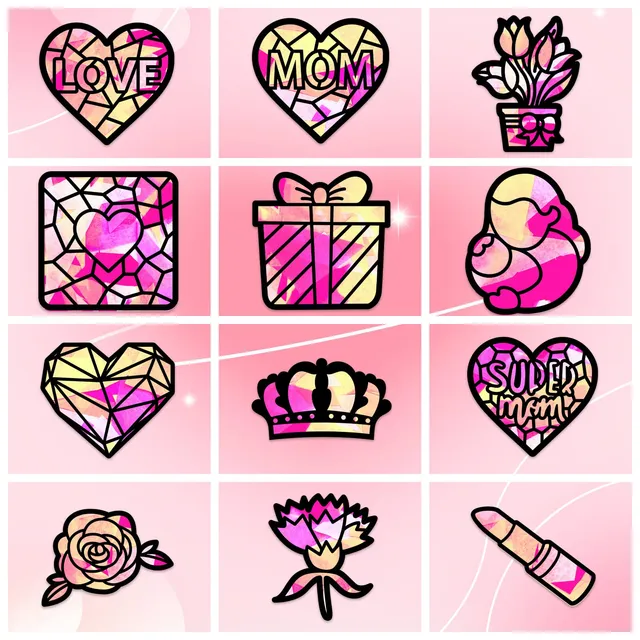 ahandmaker-self-adhesive-stickers-kit-suncatcher-24-pcs-f-te-des-m-res image 1