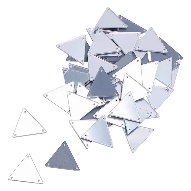 ahandmaker-button-rhinestone-50-strass-triangles-argent-coudre image 1
