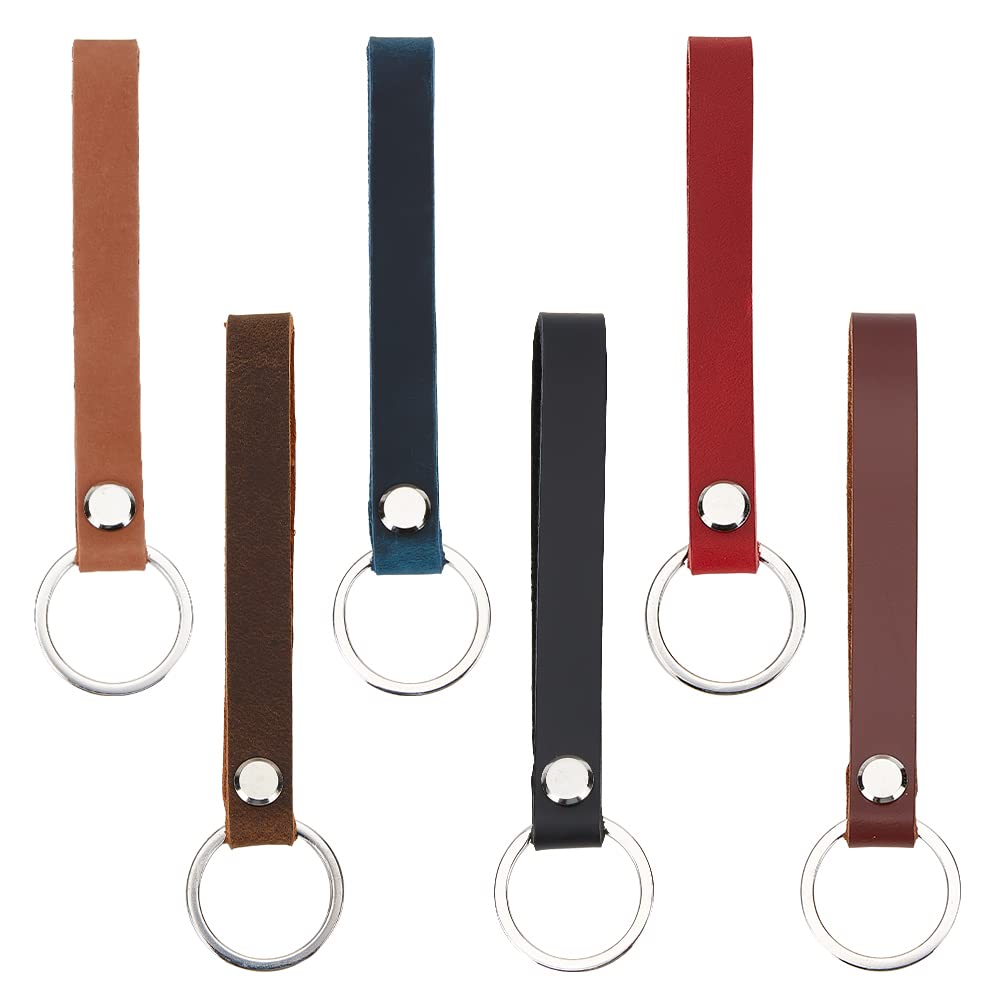 ahandmaker-keychain-porte-cl-s-cuir-6-couleurs-lot-6 image 1