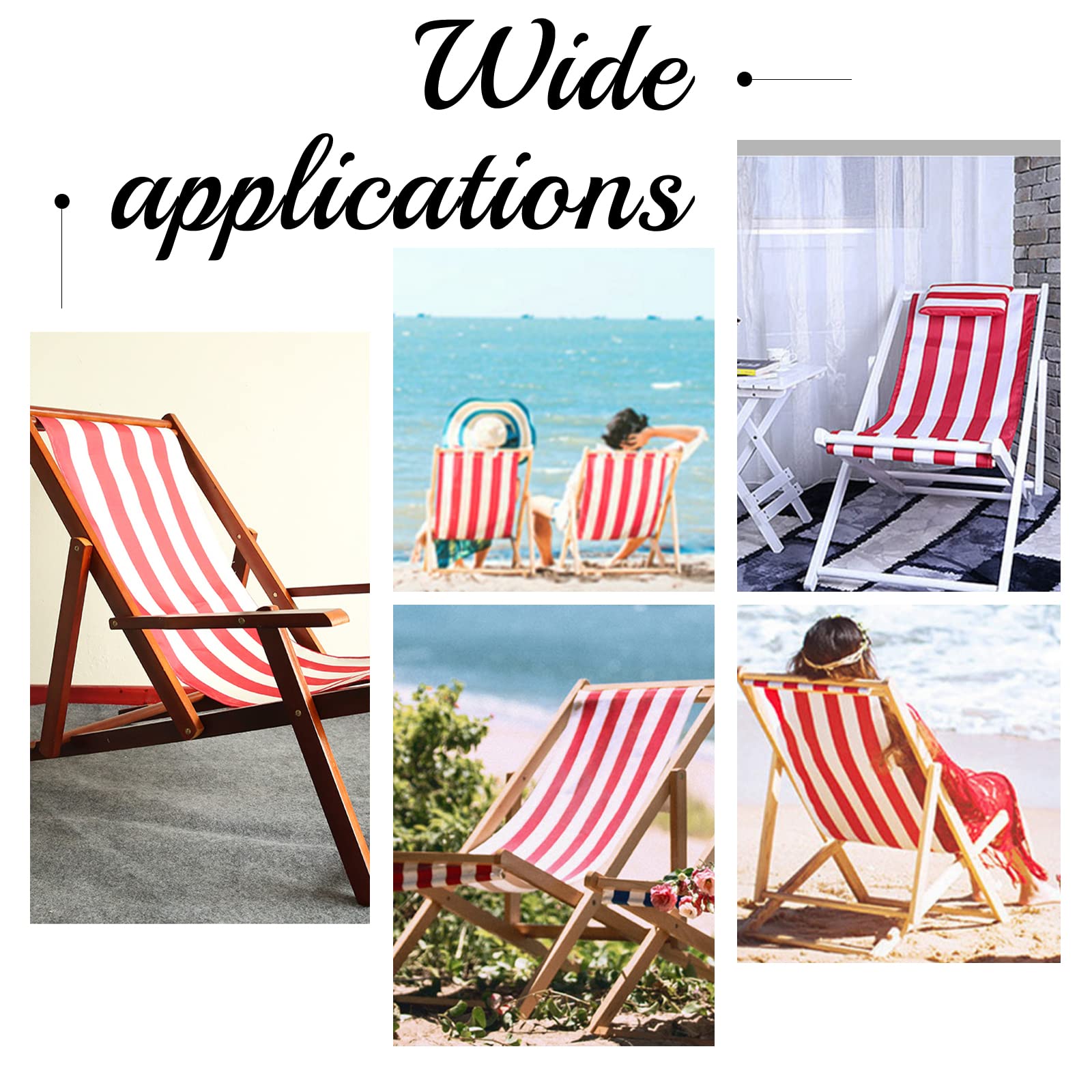 ahandmaker-toile-remplacement-chaise-plage-rayures-rouges-113cm image 5