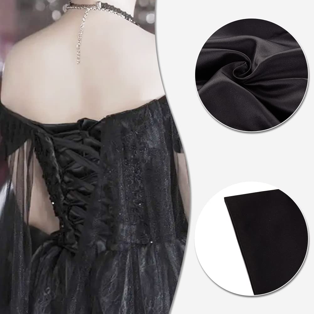ahandmaker-wedding-supplies-panneau-modestie-robe-mari-e-noir-9-5-pouces image 4