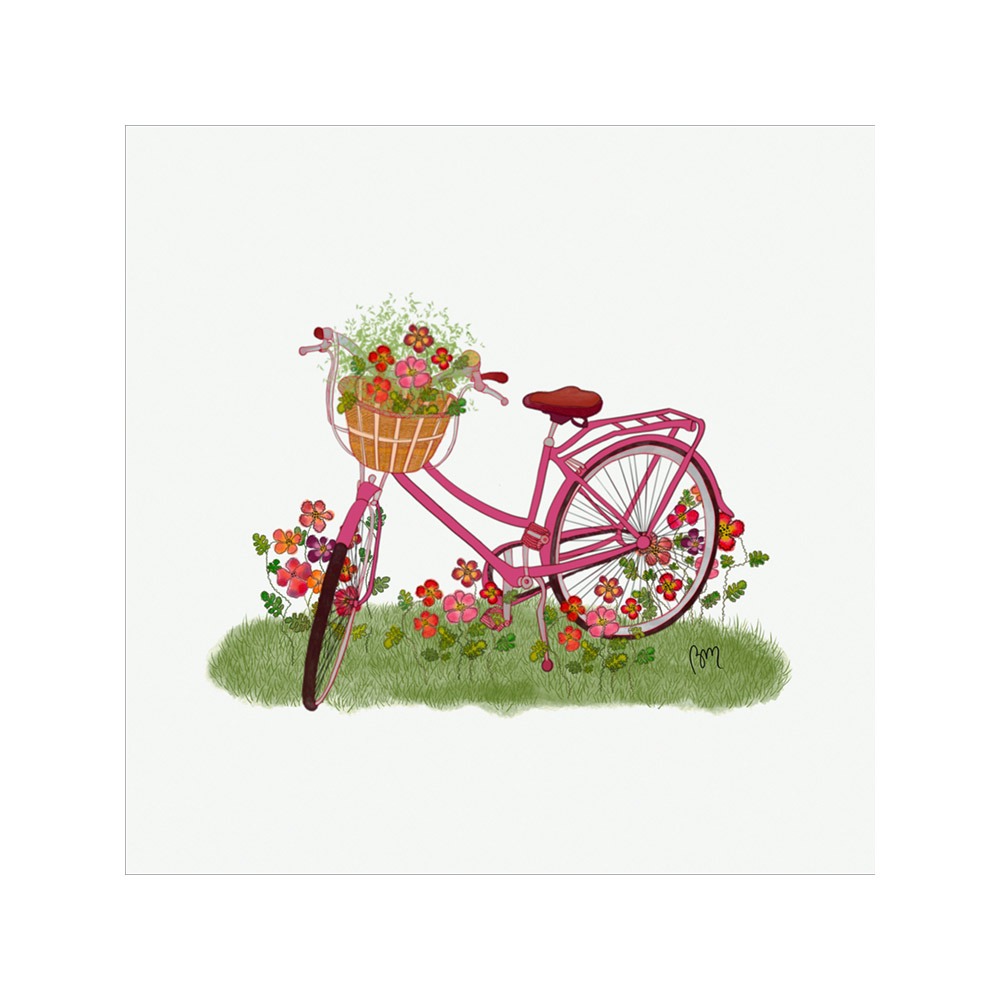 atelier-des-abcdaires-xs-bicyclette-fuchsia-vignette-velours-minky image 1