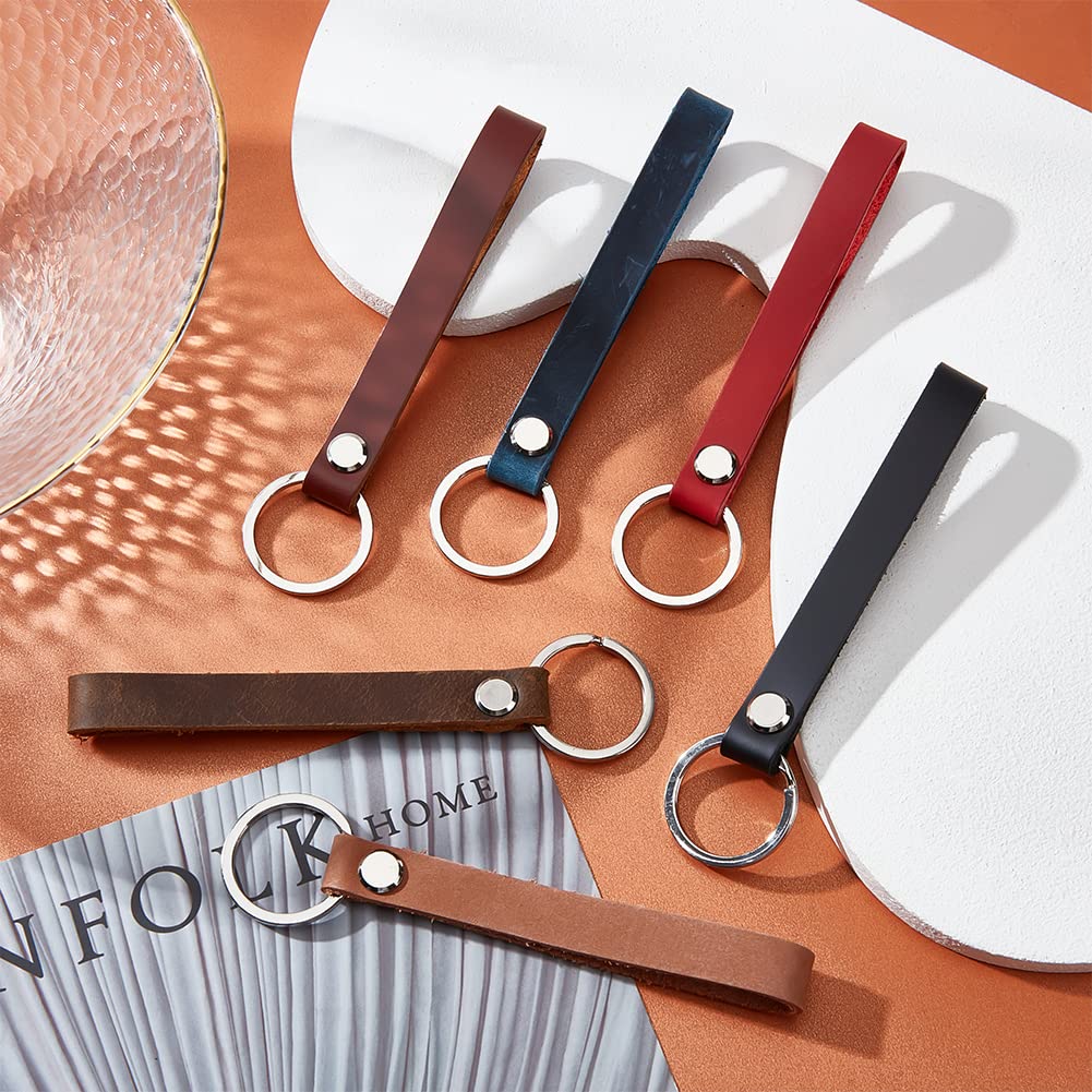 ahandmaker-keychain-porte-cl-s-cuir-6-couleurs-lot-6 image 4