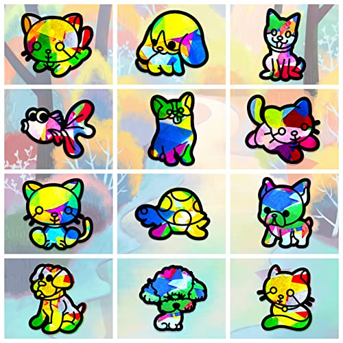 ahandmaker-self-adhesive-stickers-24-suncatchers-chats-chiens image 8