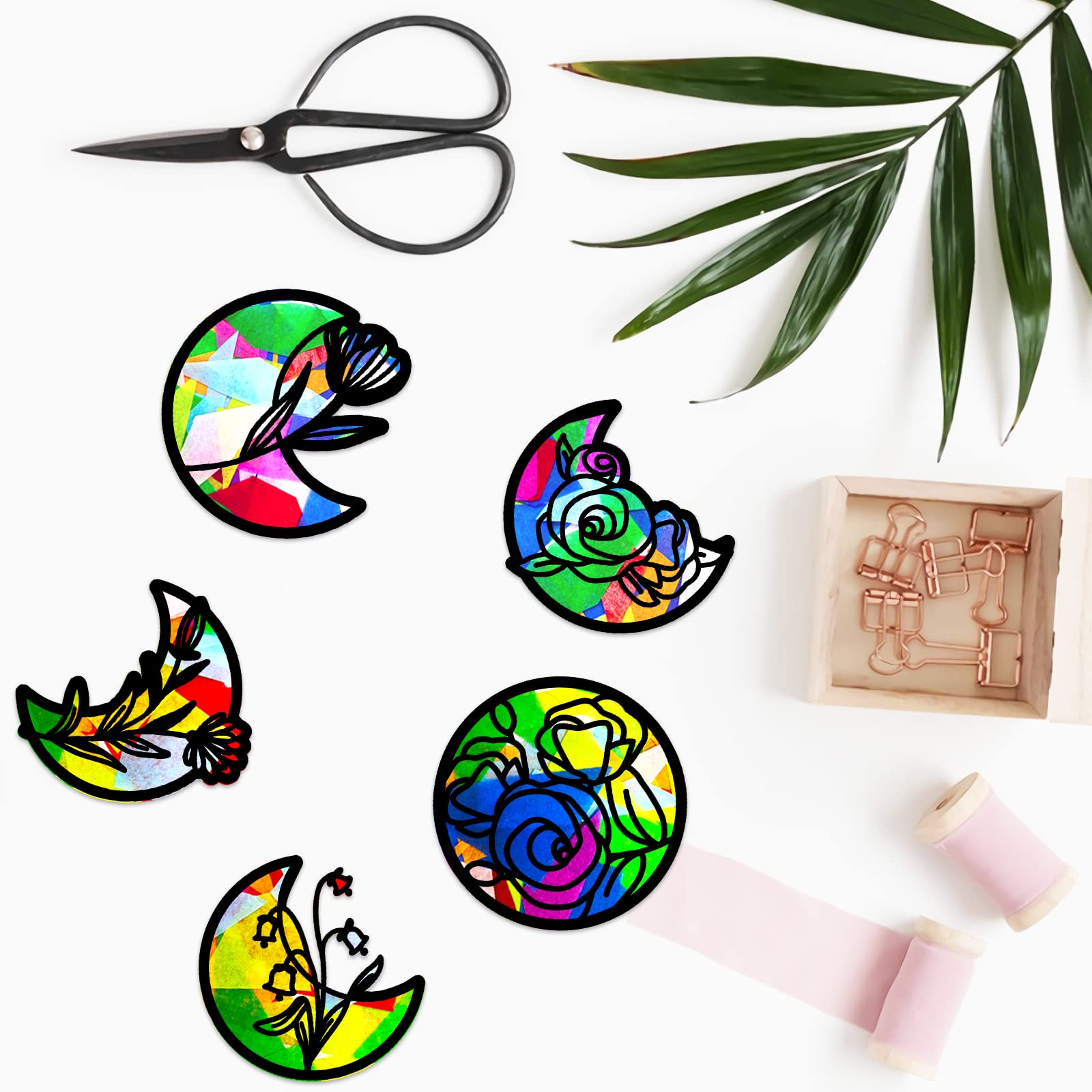 ahandmaker-self-adhesive-stickers-18-attrape-soleil-lune-fleur image 4