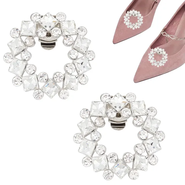 ahandmaker-boucle-chaussure-strass-cristal-clip-2-pcs-mariage image 1