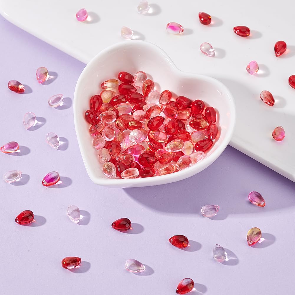ahandmaker-perles-goutte-verre-rouge-orange-120-pi-ces image 8