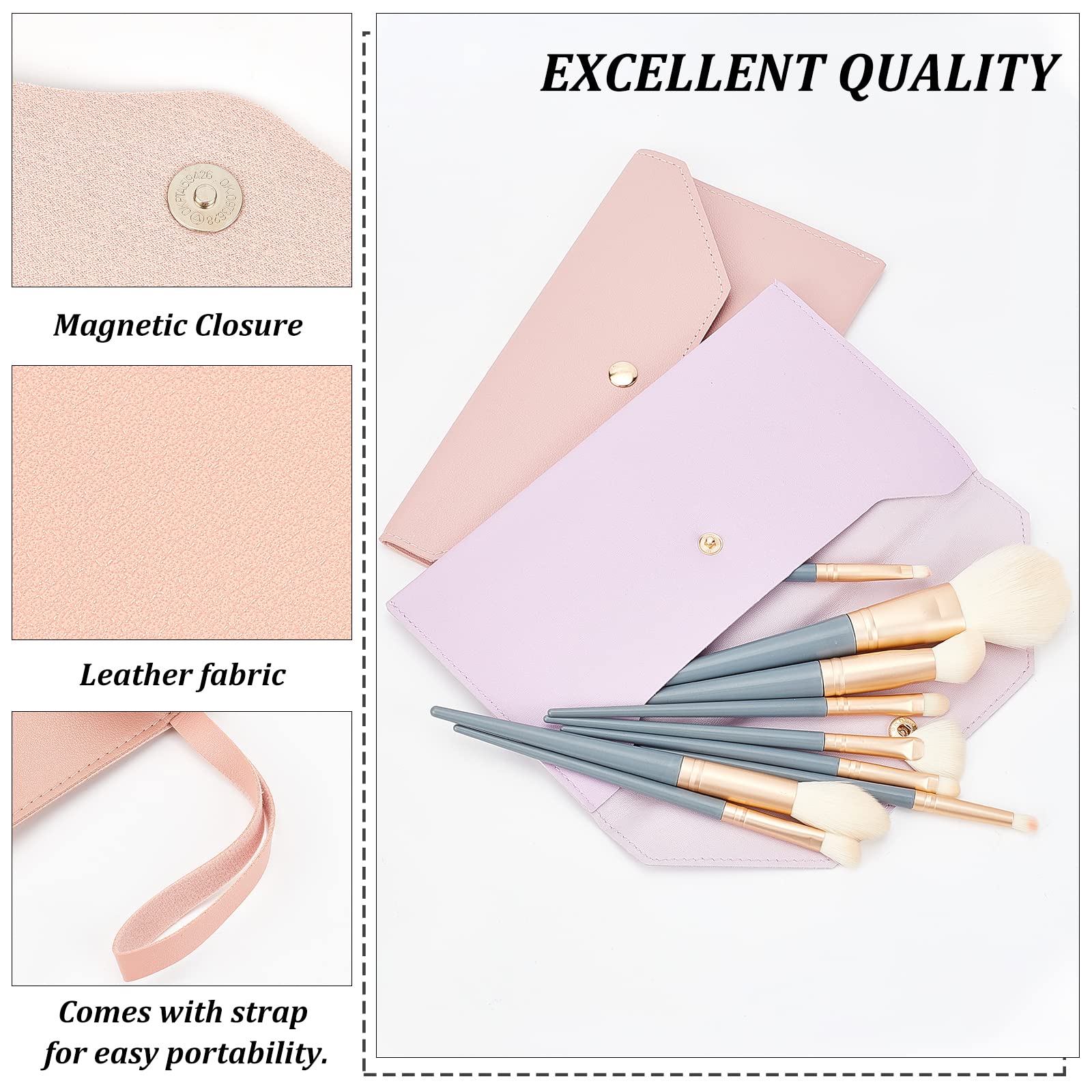 ahandmaker-tui-pinceaux-maquillage-cuir-pu-4-pcs-4-couleurs image 4
