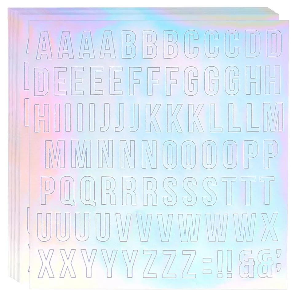 ahandmaker-self-adhesive-stickers-autocollants-lettres-laser-24-feuilles image 1