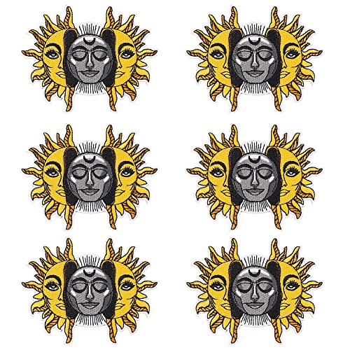 ahandmaker-applique-patch-6-patchs-soleil-lune-brod image 7