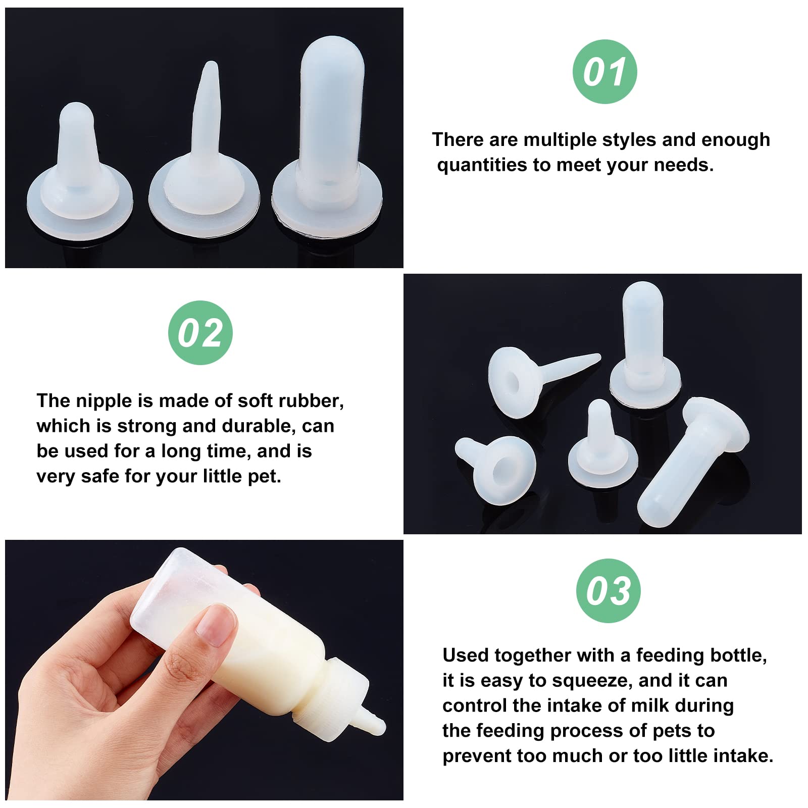 ahandmaker-t-tines-allaitement-animaux-12-pi-ces-3-styles-chaton-chiot image 4