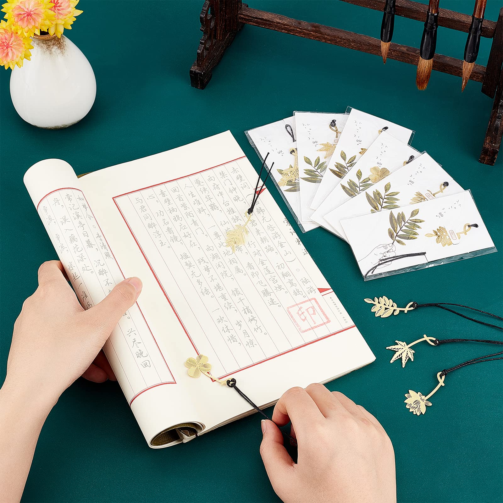 ahandmaker-office-study-marque-pages-m-tal-dor-24-pcs-chinois image 3