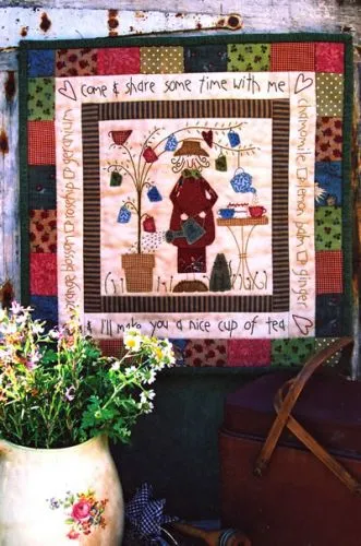 anni-downs-stitcheries-making-tea-patron-broderie-appliqu-mural image 1