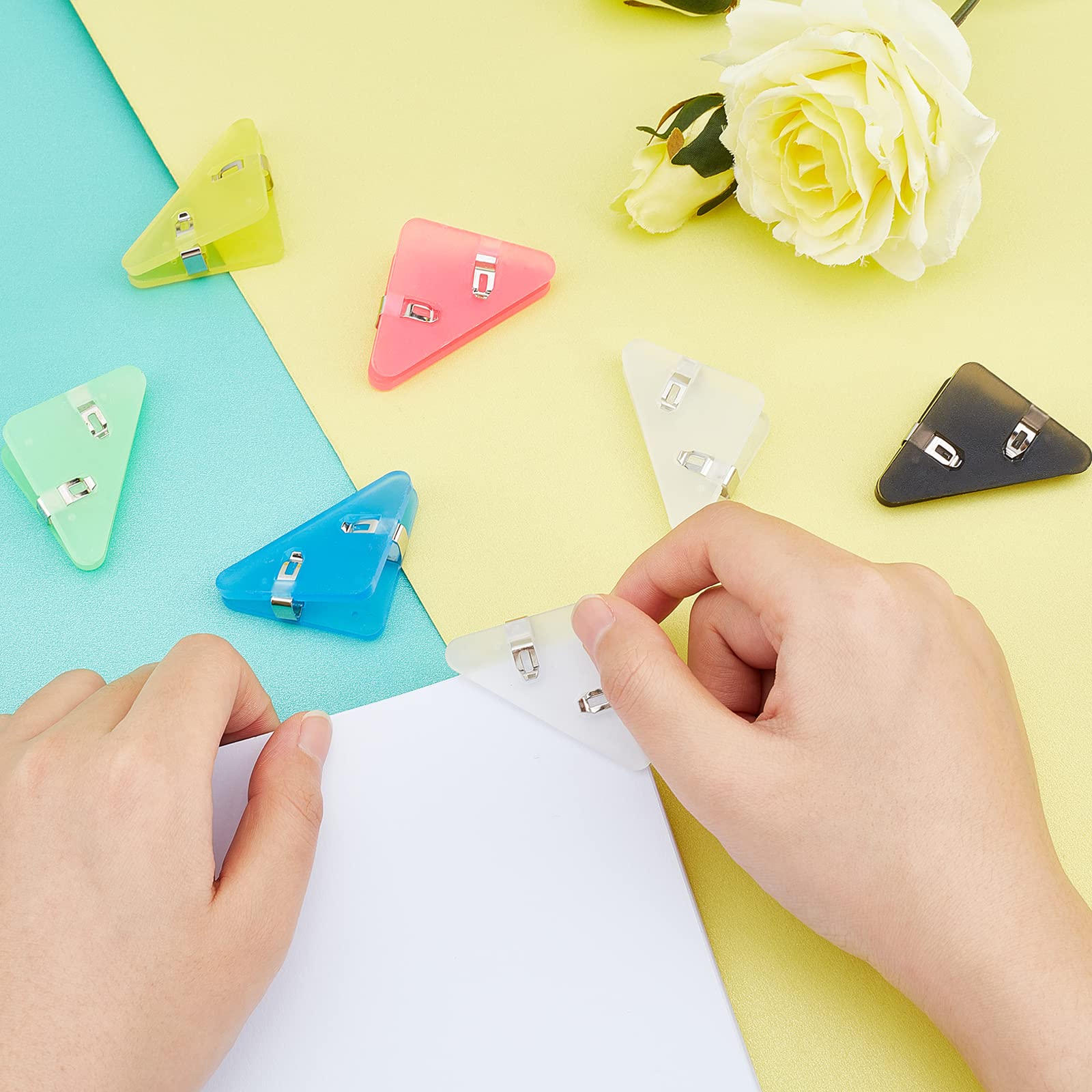 ahandmaker-office-study-clips-triangle-trombones-24-pcs-6-couleurs image 3