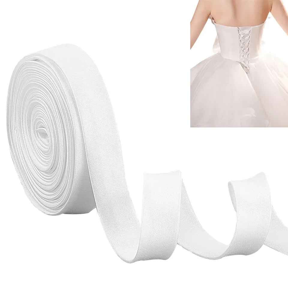 ahandmaker-wedding-ruban-satin-coton-blanc-la-age-robe-3-5-m image 1