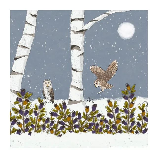 atelier-des-abcdaires-coupon-xs-chouettes-en-hiver-vignette-velours-minky image 1
