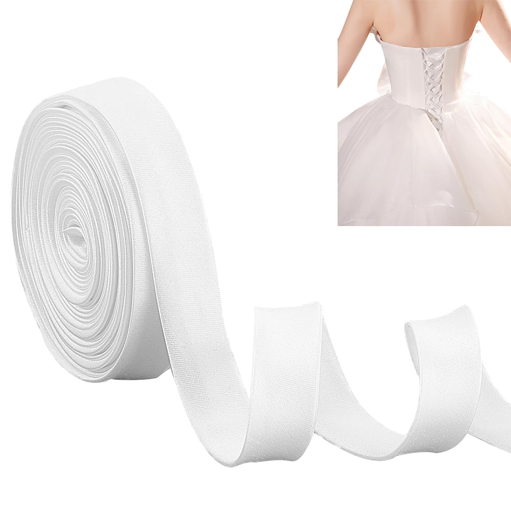 ahandmaker-wedding-ruban-satin-coton-blanc-la-age-robe-3-5-m image 1