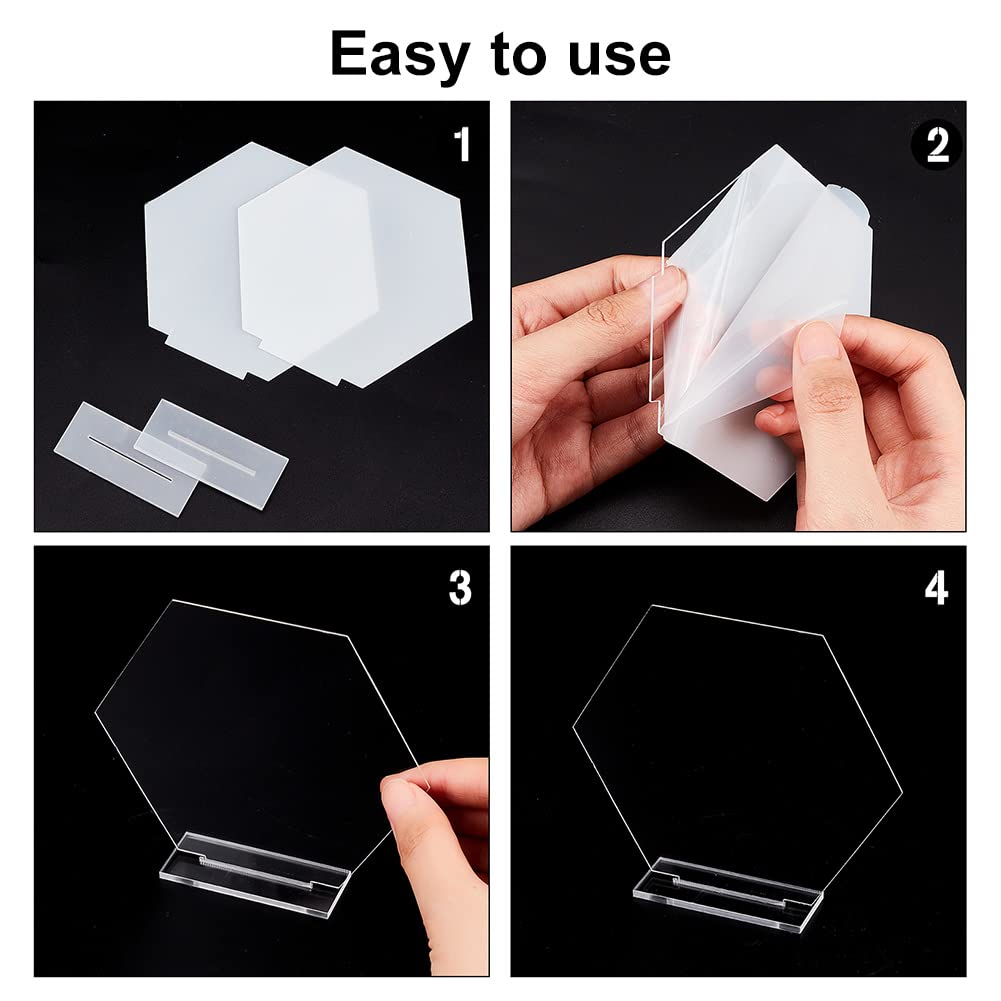 ahandmaker-marque-place-acrylique-hexagonal-transparent-x18 image 3