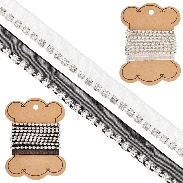 ahandmaker-ruban-mousseline-strass-blanc-noir-2-m-tres image 1