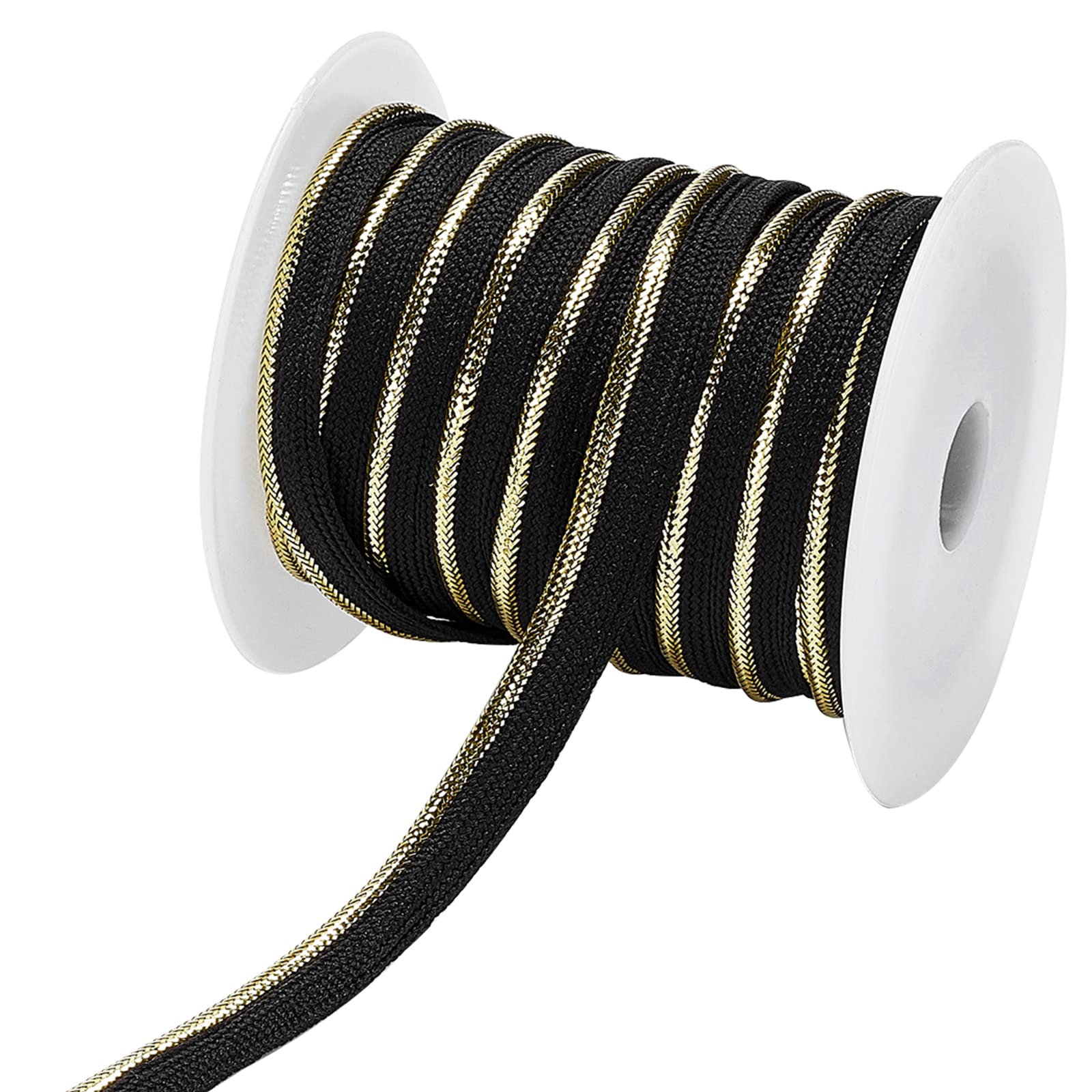 ahandmaker-passepoil-noir-fil-dor-20-m-couture-biais image 1