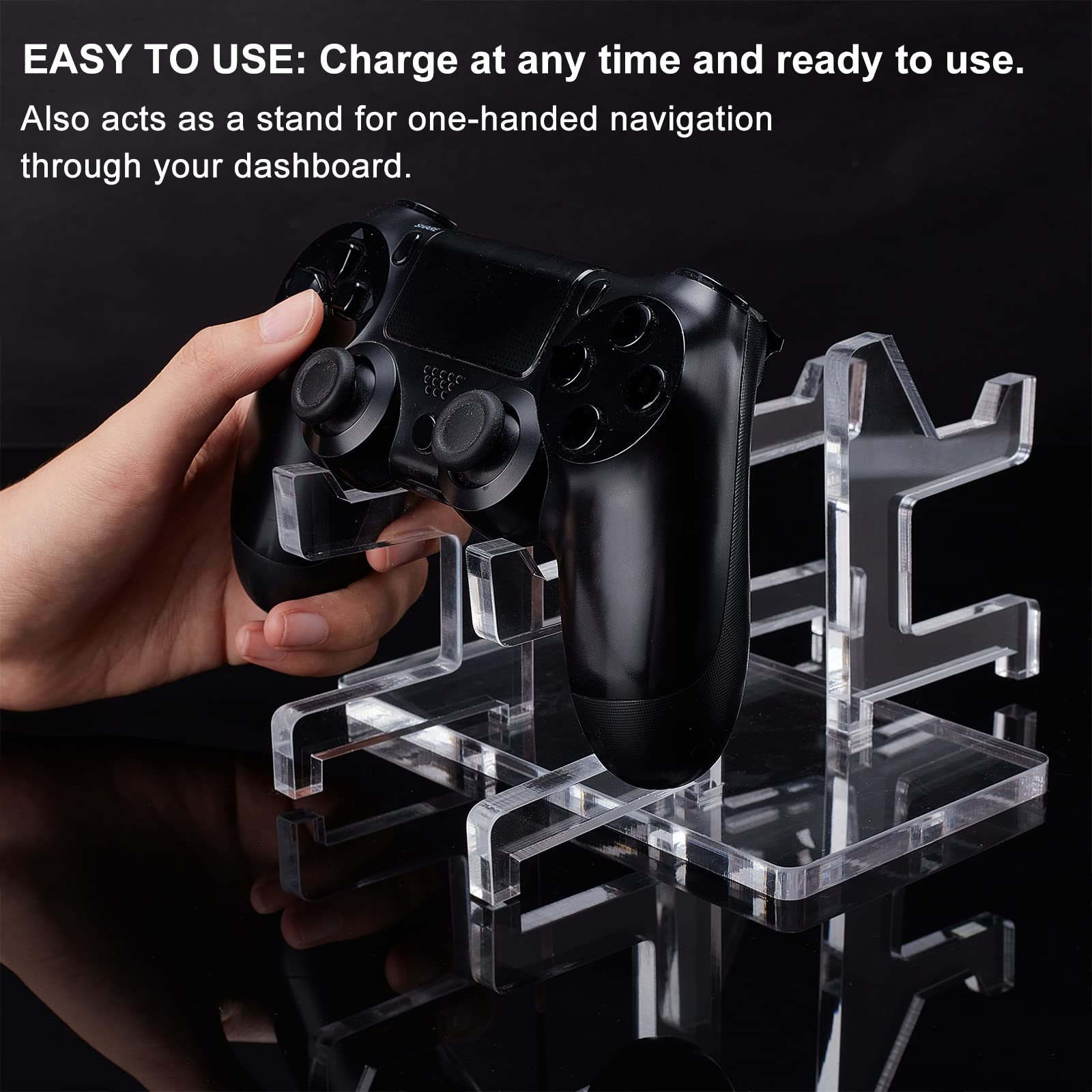 ahandmaker-support-manette-double-socle-acrylique-transparent image 4