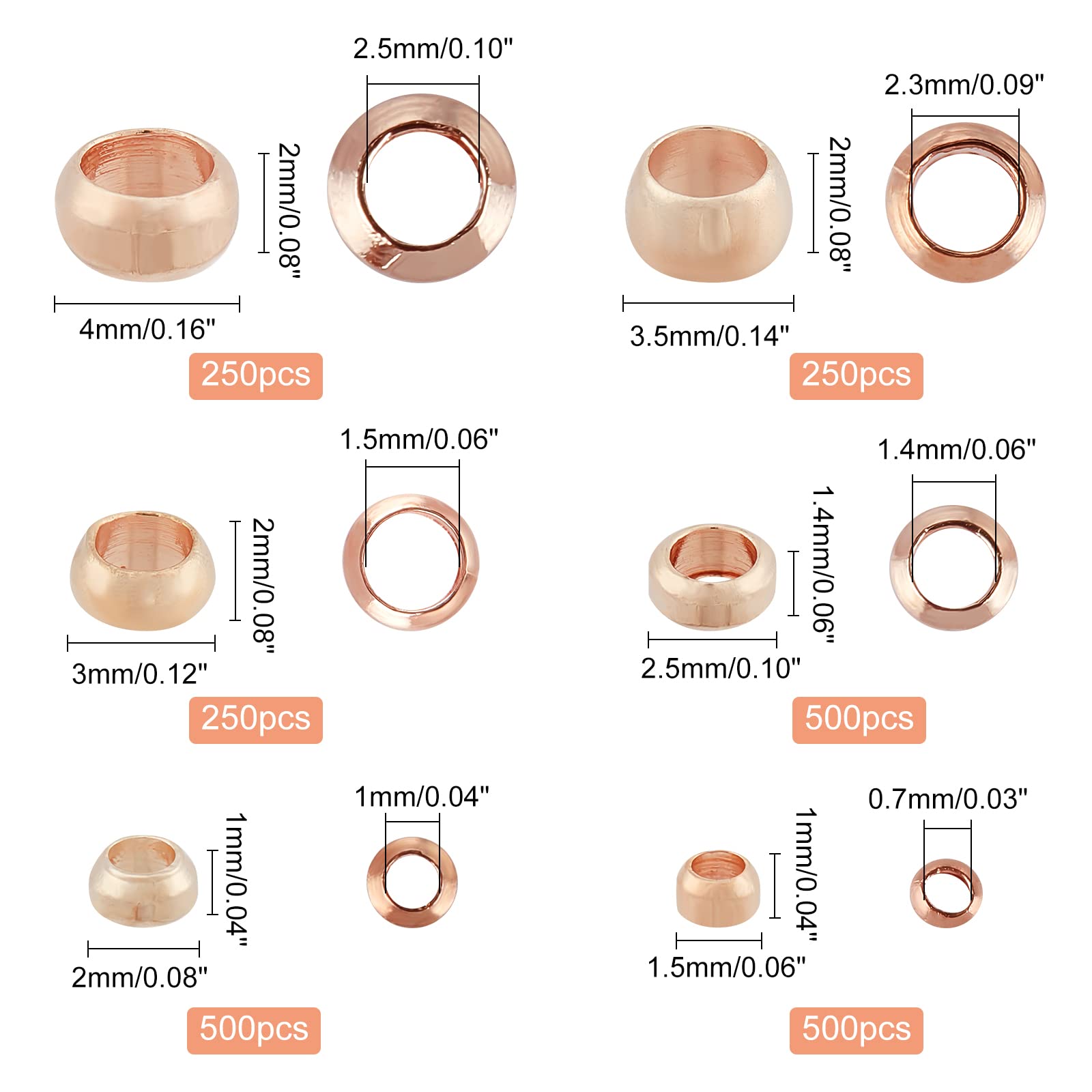 ahandmaker-perles-or-rose-laiton-2250-pi-ces-1-5-4-mm-bijoux-diy image 2