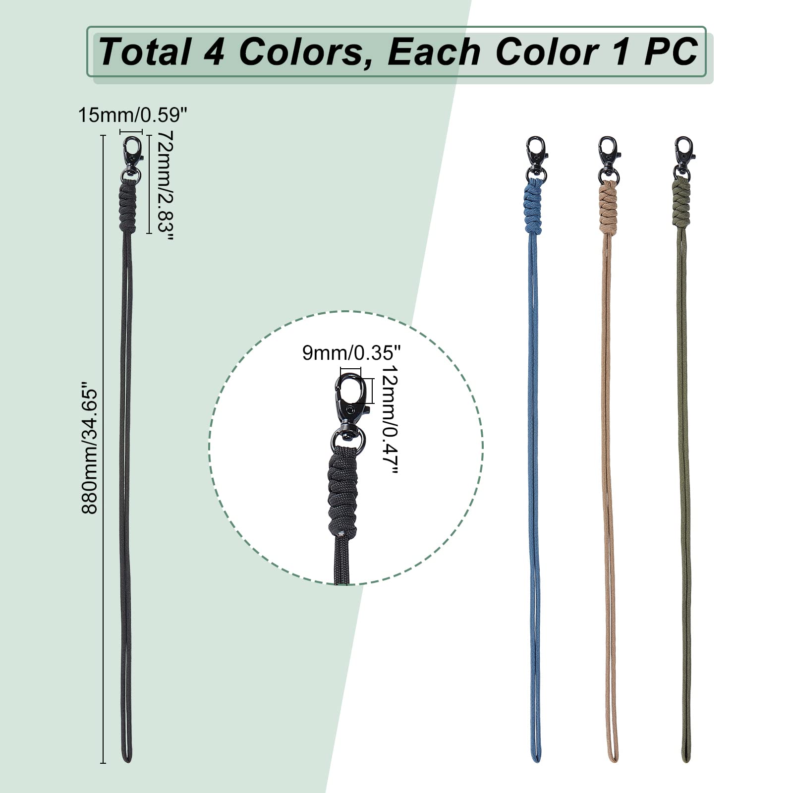ahandmaker-keychain-4-lani-res-paracorde-porte-cl-s-tiss-robuste image 2