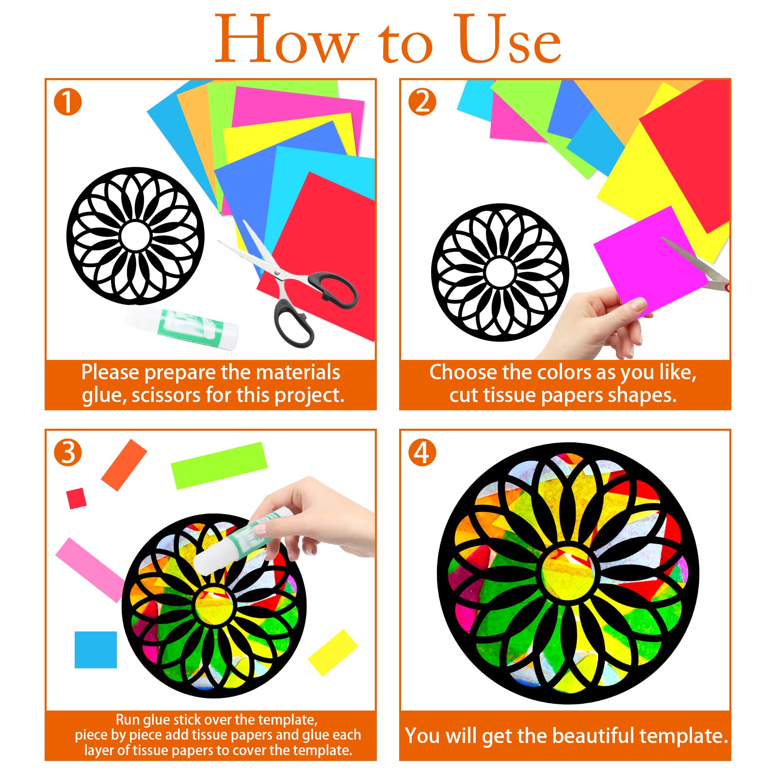 ahandmaker-self-adhesive-stickers-mandala-suncatcher-vitre-24-pcs image 3
