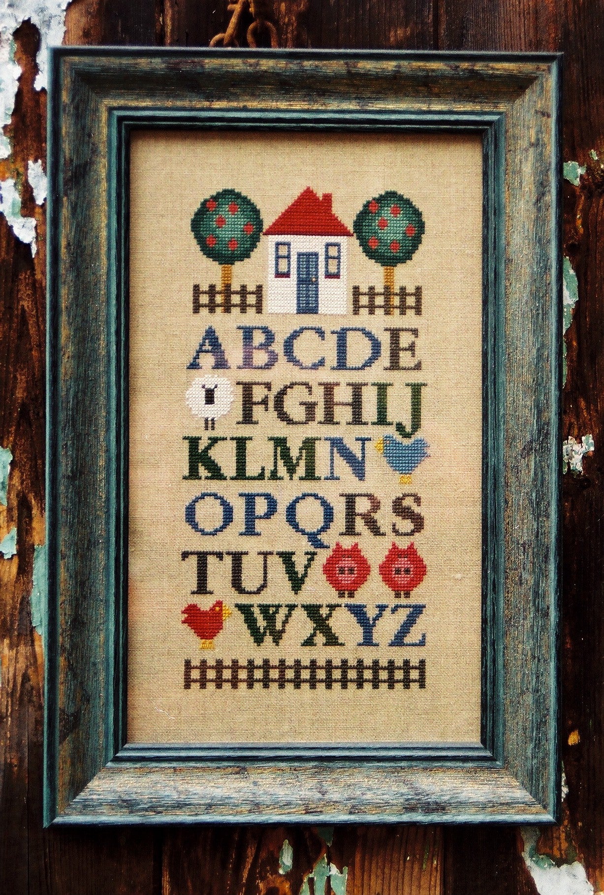 anni-downs-cross-stitch-farmhouse-sampler-grille-point-de-croix image 2