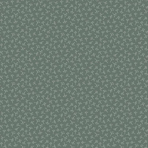 anni-downs-tealicious-q2413-tissu-coton-bleu-marine-feuilles image 1