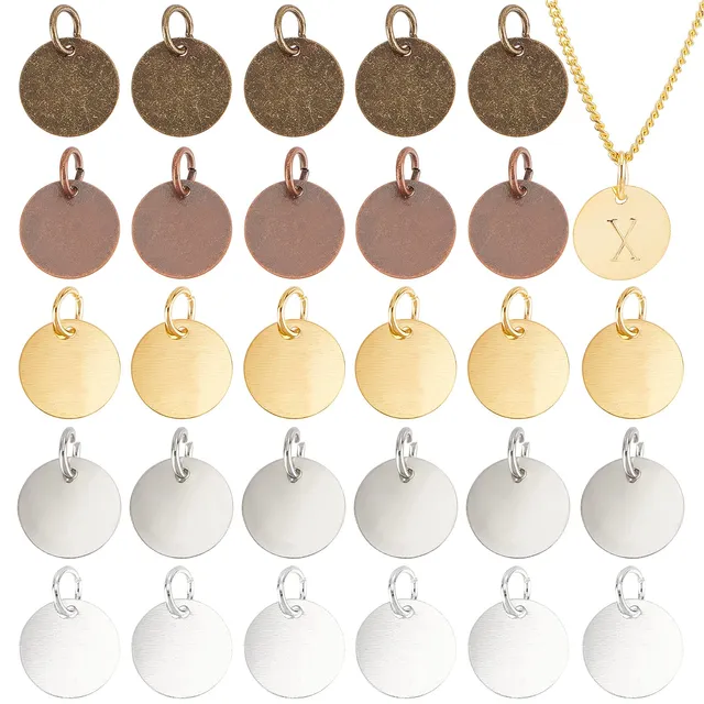ahandmaker-pendentifs-laiton-tiquette-ronde-12-mm-lot-50 image 1