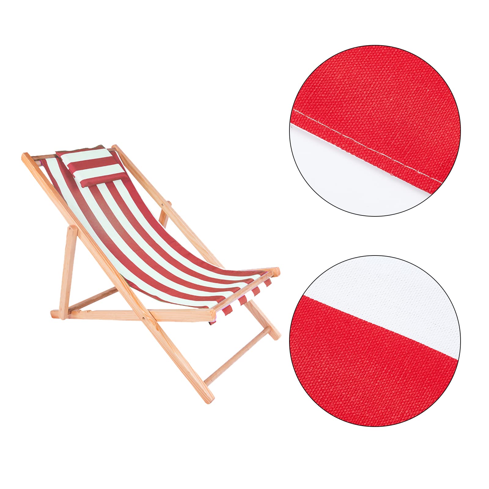 ahandmaker-toile-remplacement-chaise-plage-rayures-rouges-113cm image 4
