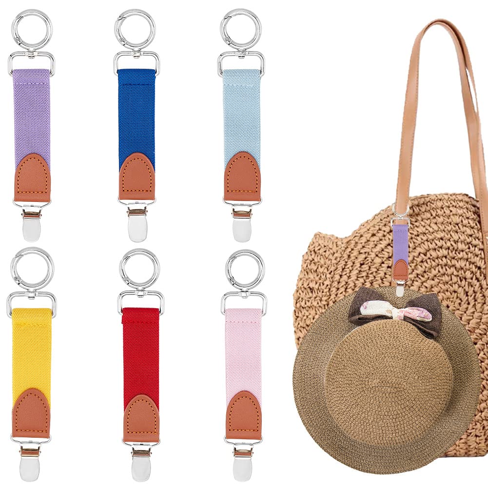 ahandmaker-clip-chapeau-voyage-similicuir-6-pcs-6-couleurs image 1