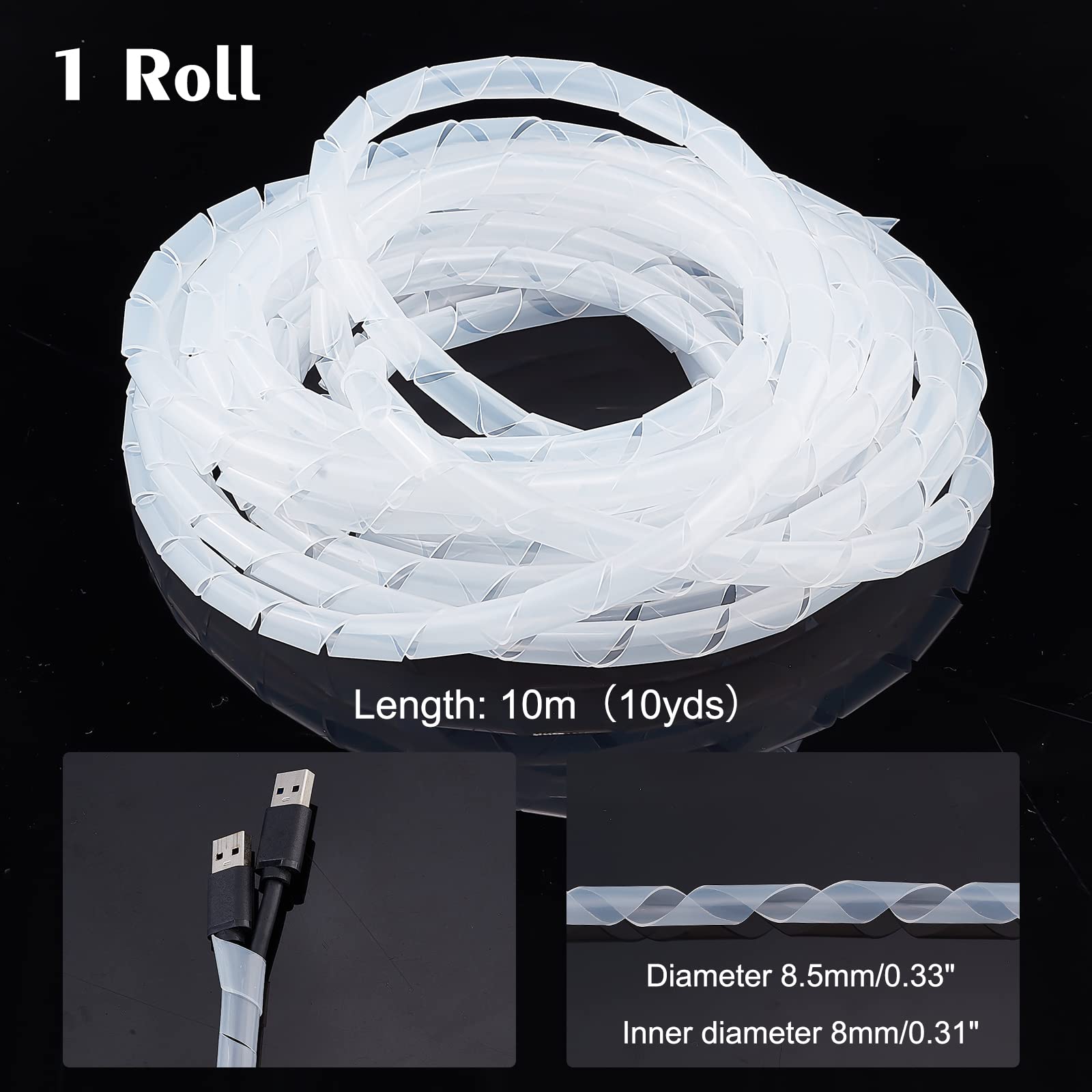 ahandmaker-gaine-c-ble-spirale-blanche-10m-8-5mm-organisateur-fil image 2