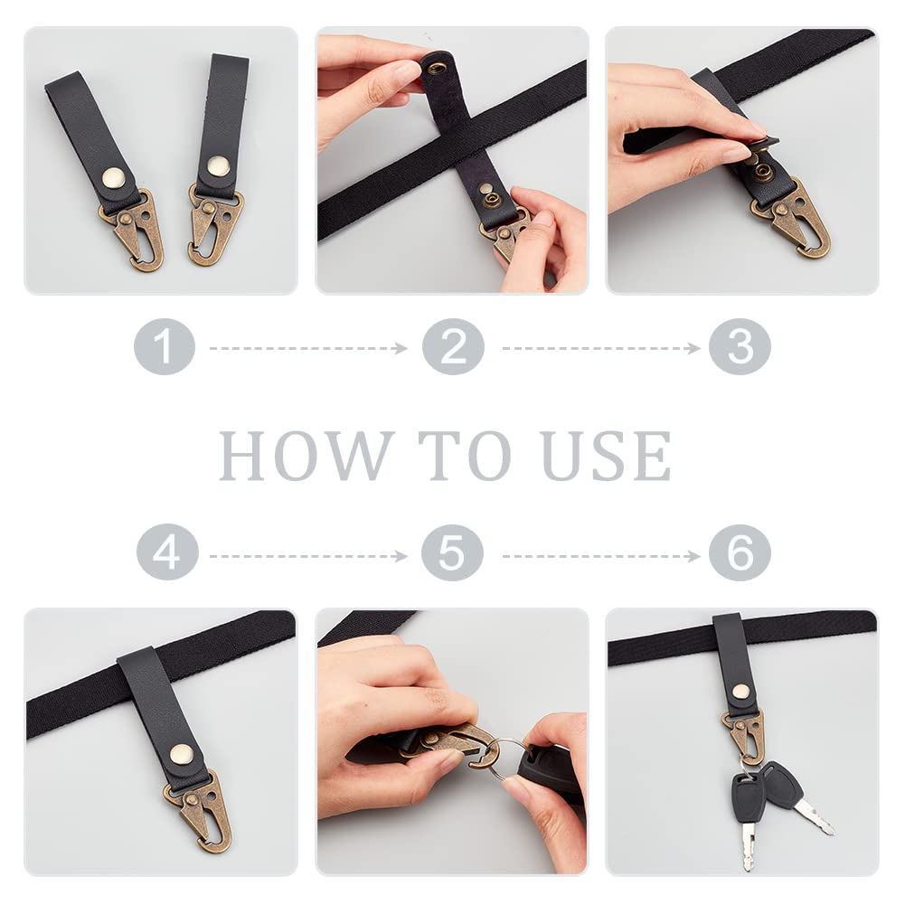 ahandmaker-keychain-porte-cl-s-tactique-molle-cuir-noir-lot-2 image 4