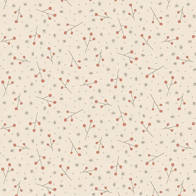 anni-downs-down-tinsel-lane-3212-14-tissu-coton-cr-me-berry-stalks image 1