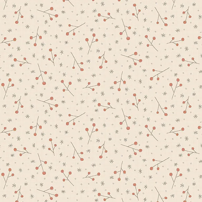 anni-downs-down-tinsel-lane-3212-14-tissu-coton-cr-me-berry-stalks image 1