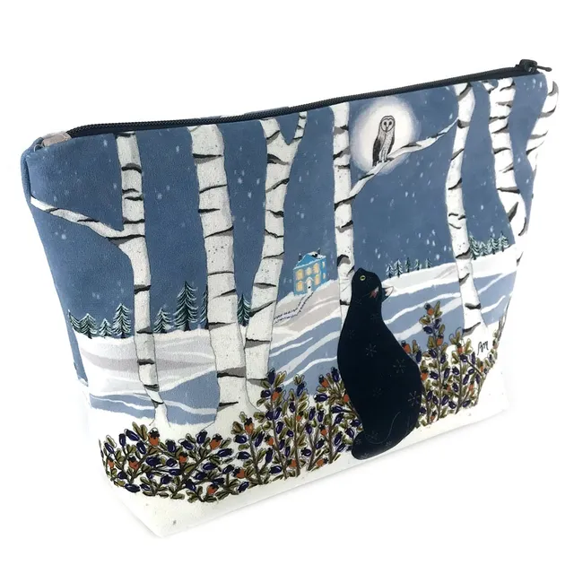 atelier-des-abcdaires-kit-couture-grande-pochette-chat-hiver-grise image 1
