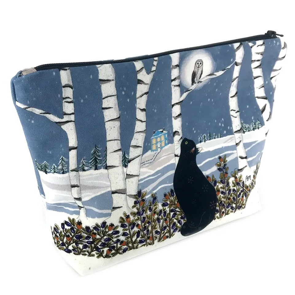 atelier-des-abcdaires-kit-couture-grande-pochette-chat-hiver-grise image 1