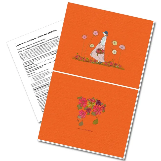 atelier-des-abcdaires-coupon-l-cueillette-orange-velours-trousse image 1