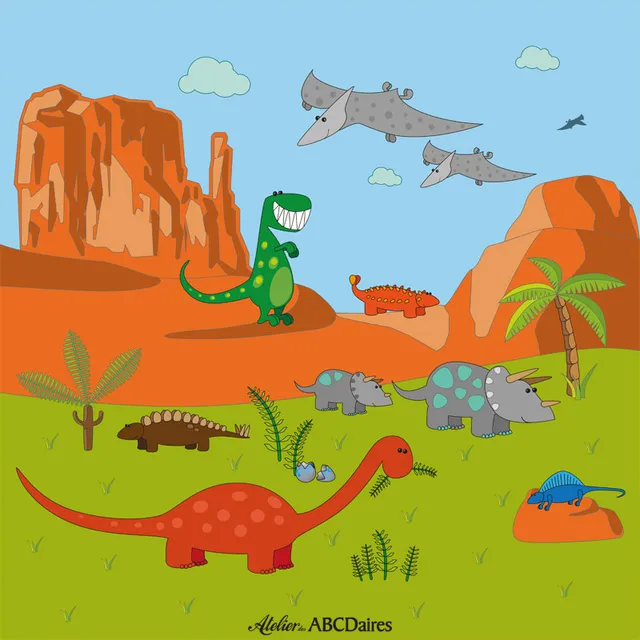 atelier-des-abcdaires-dinosaures-paysage-grand-panneau-velours-47-cm image 1
