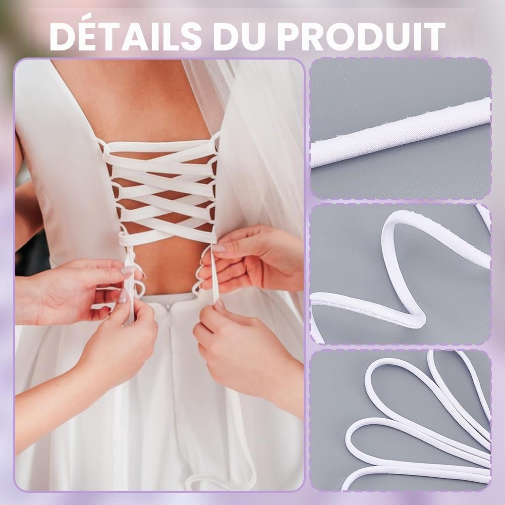 ahandmaker-wedding-lacet-robe-mari-e-blanc-cordon-2-m image 5
