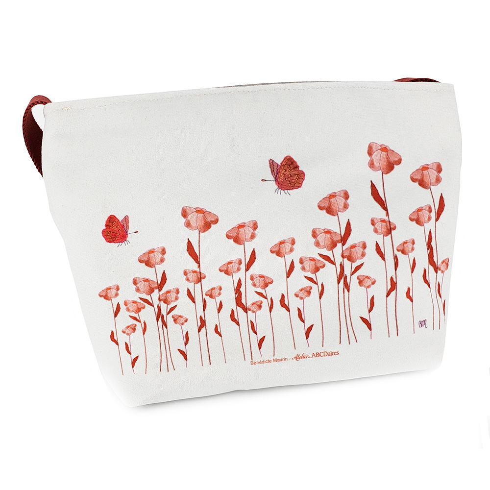 atelier-des-abcdaires-kit-couture-grande-pochette-prairie-fleurie-sanguine image 2