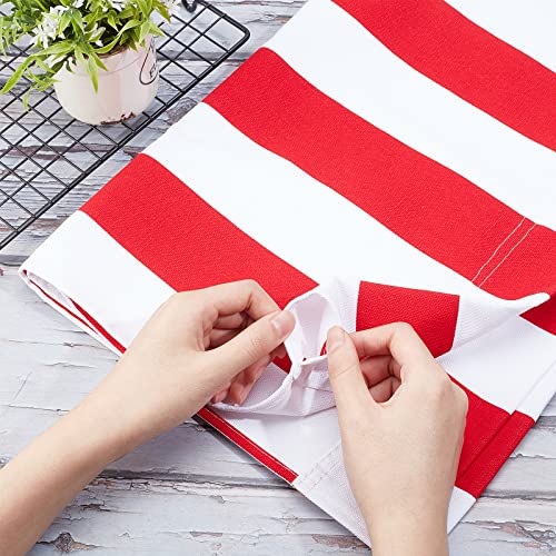 ahandmaker-toile-remplacement-chaise-plage-rayures-rouges-113cm image 7